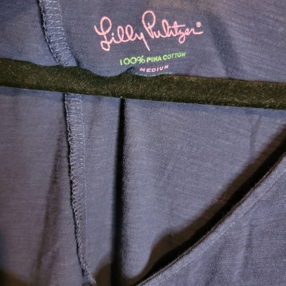 Lilly Pulitzer Navy V-neck Tshirt dress Size Medium 100% pima cotton - Picture 3 of 6